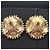 Orecchini Chanel CC Flower in metallo dorato D'oro - vista 3