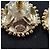 Orecchini Chanel CC Flower in metallo dorato D'oro - vista 4