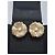 Orecchini Chanel CC Flower in metallo dorato D'oro - vista 7