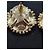 Orecchini Chanel CC Flower in metallo dorato D'oro - vista 9