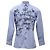 Camicia a quadri stampata Bottega Veneta in cotone blu