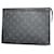 Louis Vuitton Monogram Eclipse Clutch Bag Brown Black  ref.2171245