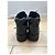 Stivaletti Louis Vuitton Oberkampf nubuck nero Grigio antracite - vista 3