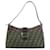 Fendi Brown Shoulder Bag Leather Cloth  ref.2171545