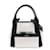 Balenciaga Handbag Navy Cabas XS Black Cream Leather Cloth  ref.2171710