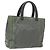 PRADA Handtasche Nylon Khaki Silber Authentisch 117333