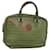 FENDI Zucchino Canvas Hand Bag PVC Vintage Brown Gold Auth 117586 Golden  ref.2172028