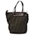 FENDI Zucca Canvas Hand Bag Black Brown Silver Auth bs24219 Silvery  ref.2172033