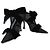 Jimmy Choo Samtpumps mit Kristallschleifen Schwarz Silber - Ansicht 2
