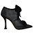 Jimmy Choo Samtpumps mit Kristallschleifen Schwarz Silber - Ansicht 4