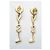 Ottime condizioni - Orecchini monogramma Saint Laurent neri e dorati Nero D'oro Gold hardware - vista 4