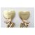 Ottime condizioni - Orecchini monogramma Saint Laurent neri e dorati Nero D'oro Gold hardware - vista 6