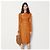 Vestido midi de cuero Bottega Veneta Naranja - vista 2