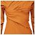 Vestido midi de cuero Bottega Veneta Naranja - vista 6