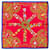 Hermès Hermes Red / Blue Arabesque Silk Scarf  ref.2172576