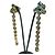 Autre Marque Pendientes largos de topacios azules de oro 18K - vista 2