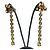 Autre Marque Pendientes largos de topacios azules de oro 18K - vista 3