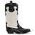 Botines de vaquero de cuero Ganni Negro Blanco