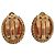 Brincos Carven vintage e novos Dourado Coral Gold hardware - vista 2
