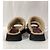Staud Siesta Shearling Slide Sandalen aus braunem Leder Rot - Ansicht 10