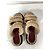 Staud Siesta Shearling Slide Sandalen aus braunem Leder Rot - Ansicht 11