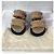 Staud Siesta Shearling Slide Sandalen aus braunem Leder Rot - Ansicht 13