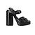 Jil Sander Ankle Strap Platform Sandals in Black Leather - view 8
