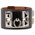 Ring Bracciale Collier de Chien in pelle box nera placcato in palladio Hermès Nero
