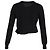 Moncler Ruffle-Detail Zip-up Cardigan In Black Cotton - view 3
