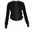 Moncler Ruffle-Detail Zip-up Cardigan In Black Cotton - view 4