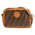 Fendi Brown Glazed Fabric Vitello Century FF 1974 Camera Bag Pony-style calfskin Cloth  ref.2173731