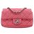 Chanel Mini Rettangolare Classico in Pelle di Agnello Rosa con Patta Singola