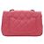 Chanel Mini Rettangolare Classico in Pelle di Agnello Rosa con Patta Singola - vista 3