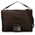 Fendi Brown Large Econyl Nylon Baguette Satchel Dark brown Cloth  ref.2173870