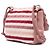 Chanel Rosa Jumbo Strisce Jersey Feltro e Corda Flap - vista 2