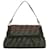 Fendi Zucca 8BR445 Leather x Canvas Shoulder Bag Brown  ref.2174064