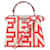 Fendi Marc Jacobs Collaboration Peekaboo Handbag White Red Leather  ref.2174094