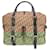 Christian Dior Trotter Canvas Leather Boston Bag Brown  ref.2174141