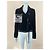 Chanel Seltene schwarze Samt-Bikerjacke mit Besatz 40 FR - Ansicht 6