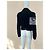 Chanel Seltene schwarze Samt-Bikerjacke mit Besatz 40 FR - Ansicht 8