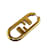 Fendi Orlok Gold Stud Earring Golden Metal  ref.2174345
