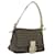 FENDI Zucchino Canvas Mamma Baguette Shoulder Bag Gray Gold Auth BA1014 Brown Golden  ref.2174502