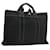 Hermès HERMES Deauville MM Tote Bag Canvas Black Silver Auth 117605 Silvery Cloth  ref.2174527