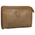 Céline CELINE Macadam Canvas Clutch Bag PVC Beige Gold Auth 118210 Golden  ref.2174550