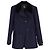 Alexander Mcqueen McQ by Alexander Double-Breasted Coat in Navy Blue Wool