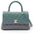 Chanel Caviar Skin Coco Handle Flap Handbag A92990 Green Leather  ref.2174673