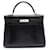 Hermès Hermes Box Calf Kelly 2way Bag 32 Silver Hardware Stamp D (2000) Black Leather  ref.2174728