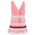 Self portrait Gestreiftes BlumengUIPURE-Minikleid in Rosa aus Polyester Pink