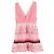 Self portrait Gestreiftes BlumengUIPURE-Minikleid in Rosa aus Polyester Pink - Ansicht 2