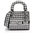 Christian Dior Dior Canvas LADY D-LITE Mini 2way Bag Black Cloth  ref.2174759